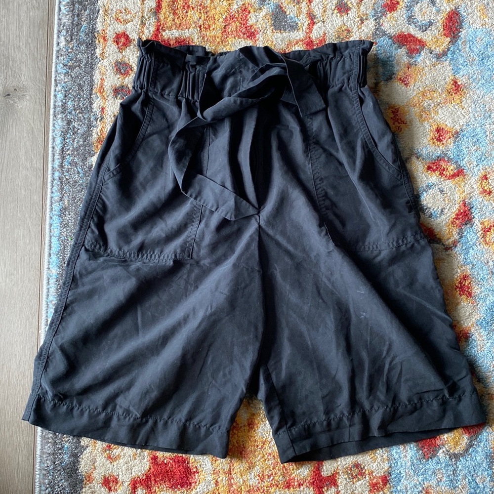 Black formal shorts